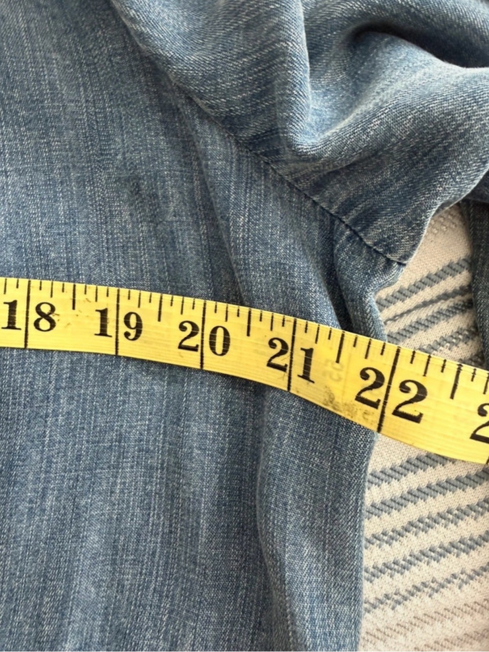 Easel Denim Tiered Shirt Dress - Picture 9 of 9